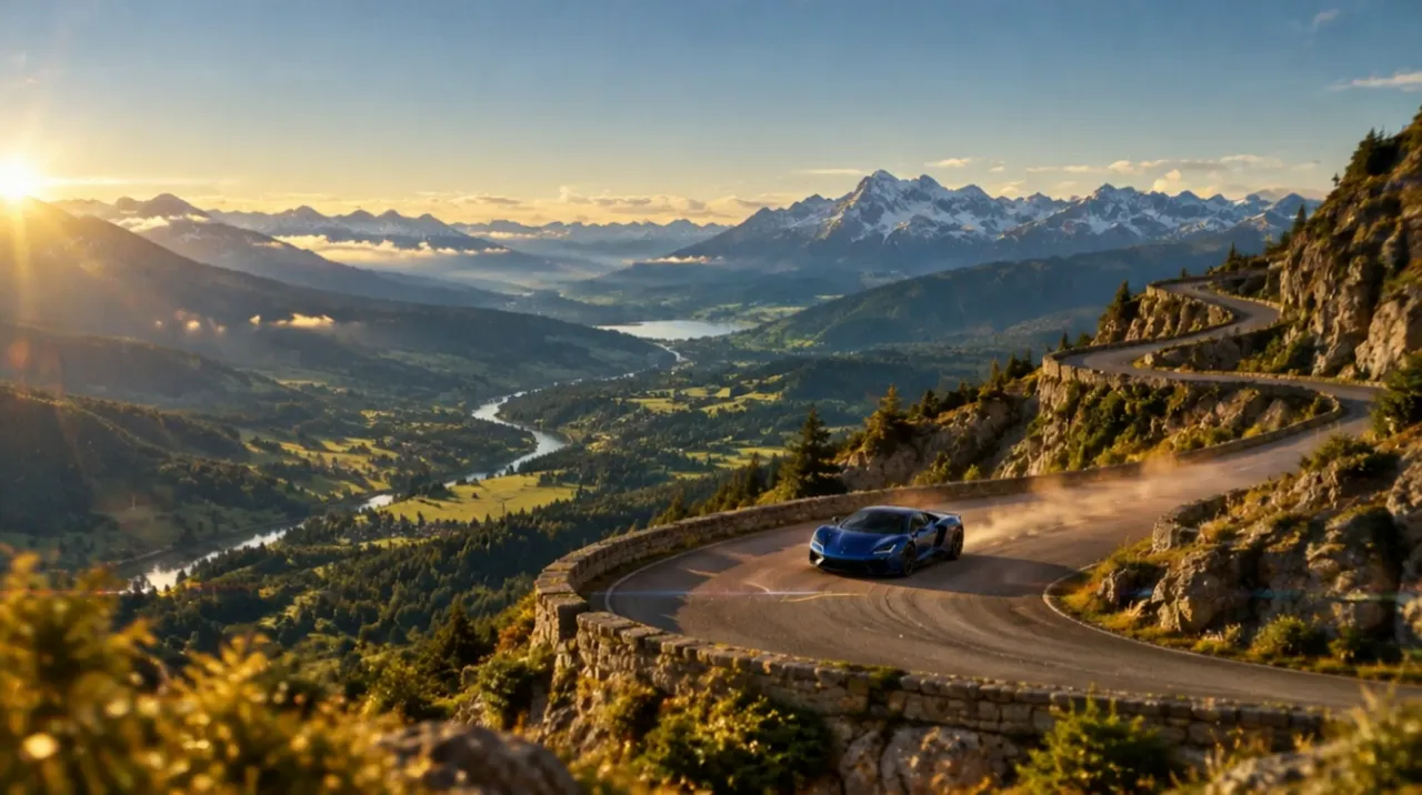 Ankunft am Gipfel mit Panorama